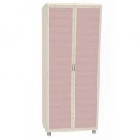 Шкаф для одежды и белья ШК-802 дуб беленый/розовый