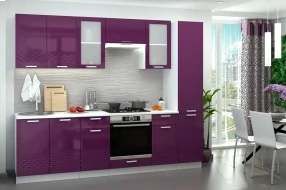 Кухонный гарнитур Глория 2,6 (фиолетовый)