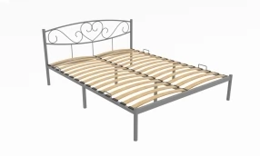 Кровать Магнолия Металл, 160х190 мм, Серый муар, Серый муар, 1630
